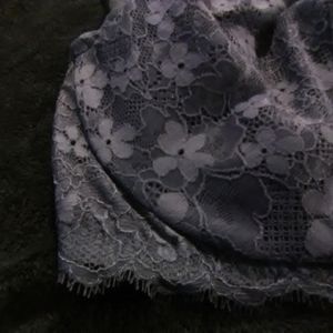 Victoria's Secret grey~blue lace underwire bra